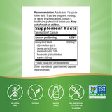 Nature's Way Horny Goat Weed Premium Extrait – ingrédients simples et contrôlés.