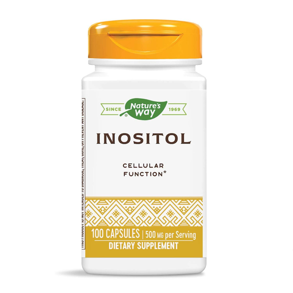 Nature's Way Inositol, bouteille visible, pratique pour commencer votre routine quotidienne.
