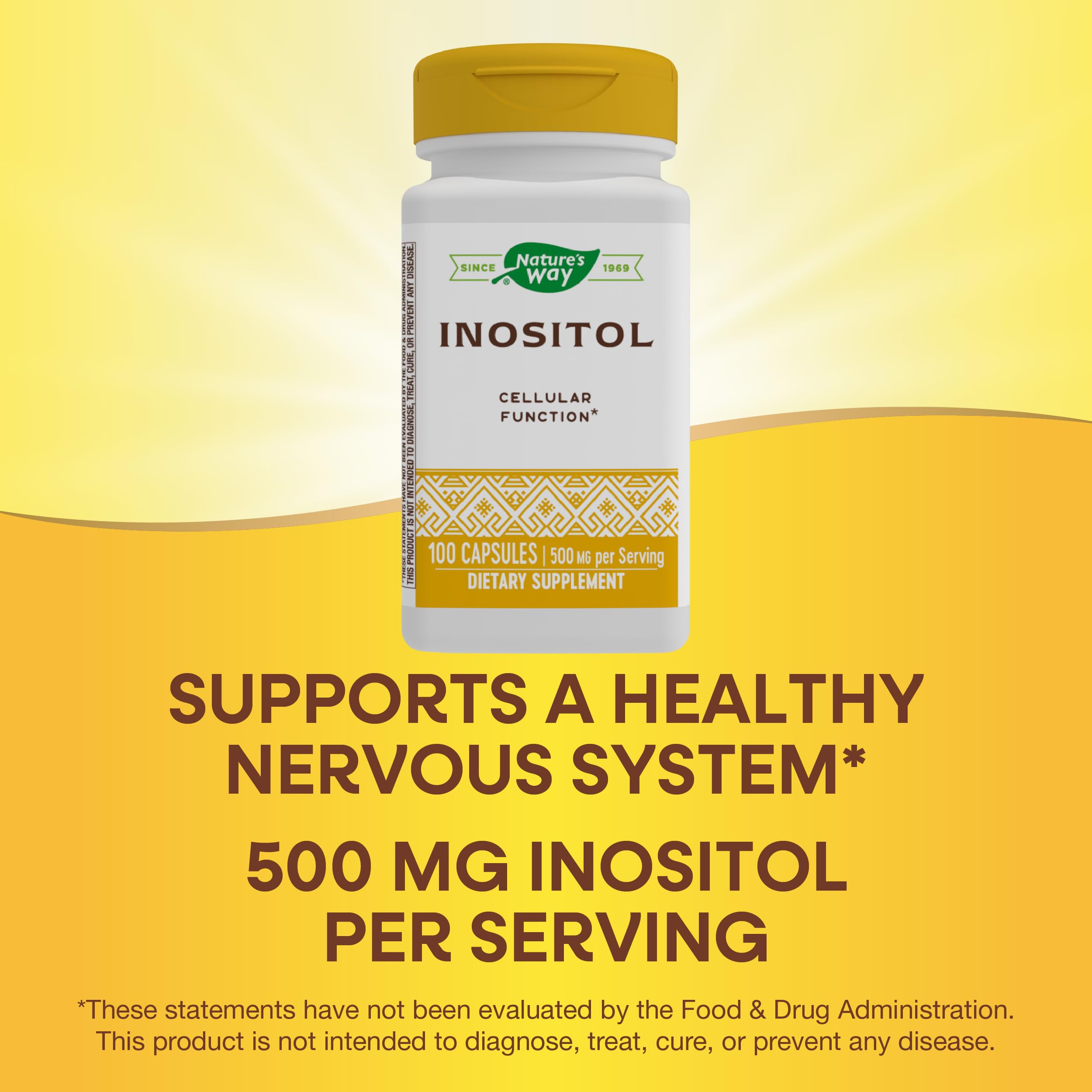 Nature's Way Inositol, fiche nutrition affichée pour information fiable avant achat.