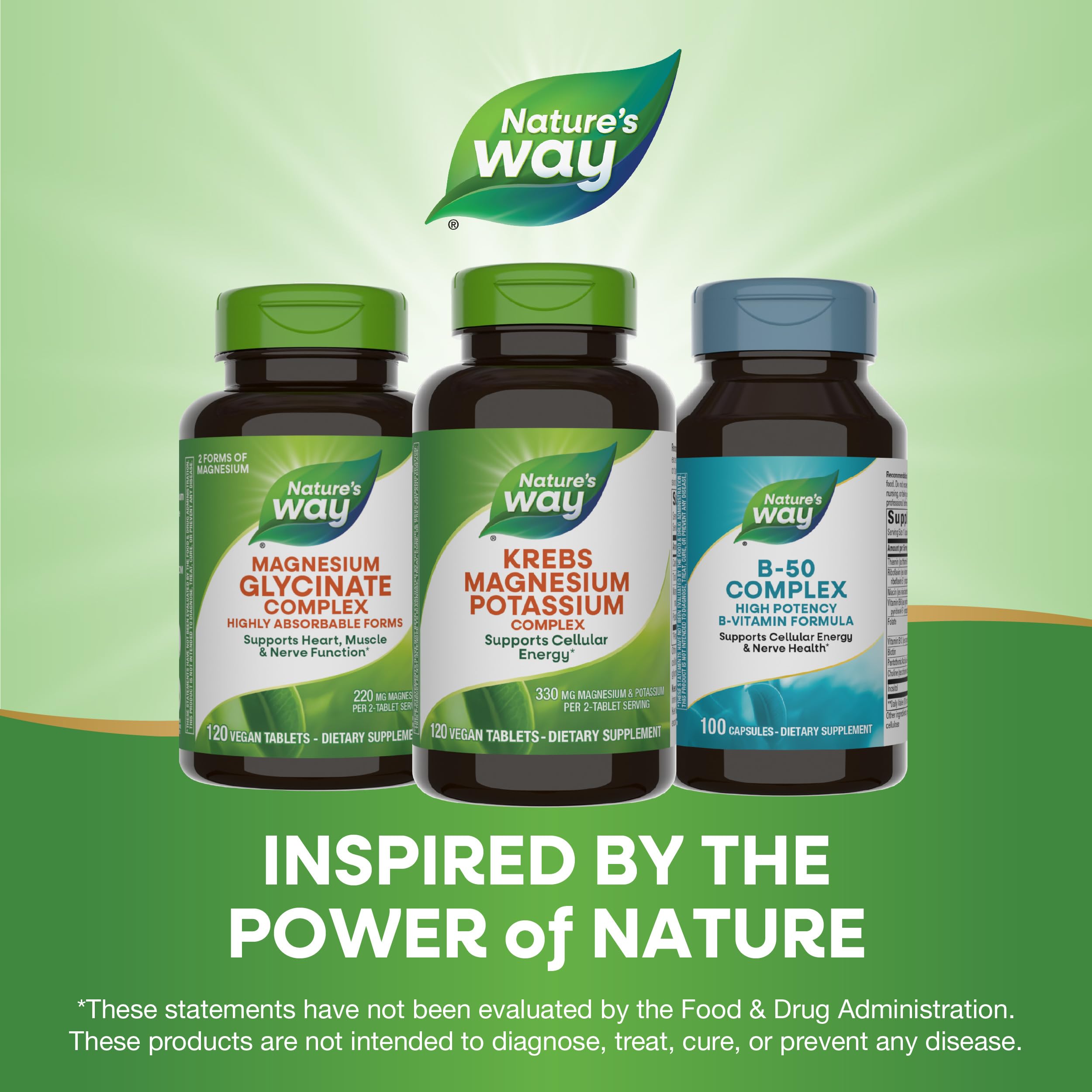 Nature's Way Krebs Magnesium Potassium Complexe, emballage peut varier, 120 comprimés prêts à l'emploi.