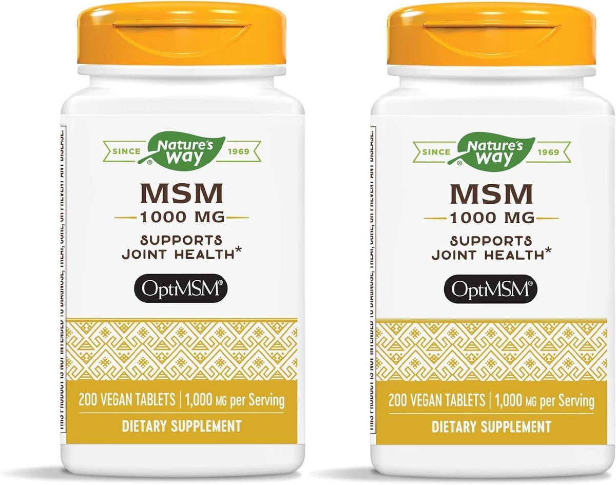 Nature's Way MSM 1000 mg - bouteille: soutien potentiel à la mobilité quotidienne.