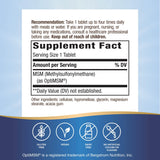Nature's Way MSM 1000 mg - comprimés: forme pure et brevetée OptiMSM.