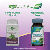 Boîte Nature's Way Oregano Oil: capsules véganes sans gluten pour le quotidien.