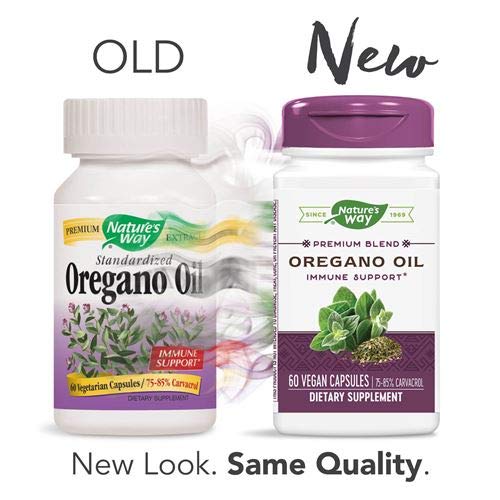Nature's Way Oregano Oil: etiquette recto, présentation claire pour routine quotidienne