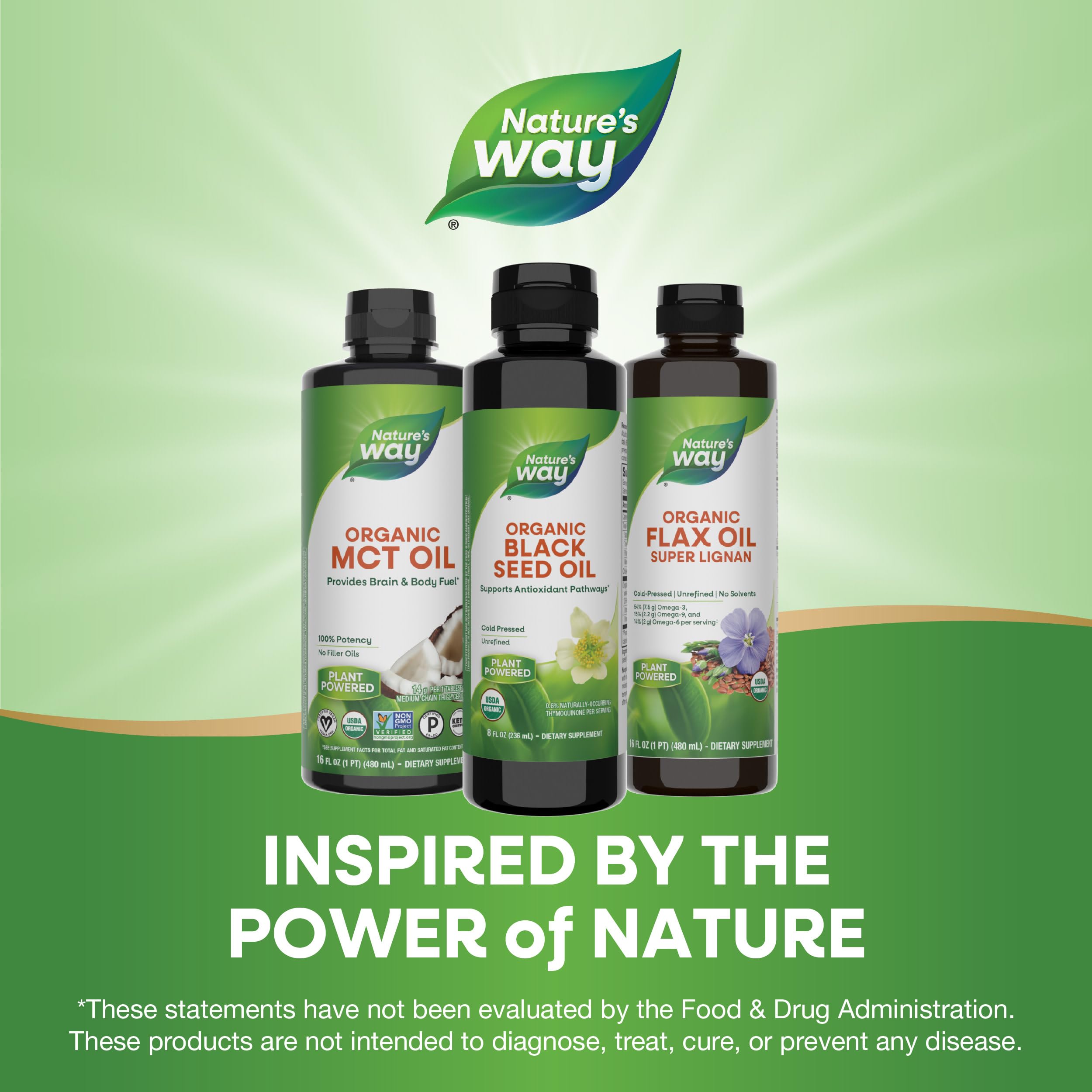 Utilisation quotidienne possible de Nature's Way Organic Black Seed Oil pour votre routine.