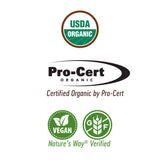 Nature's Way Organic Black Seed Oil vegan et sans gluten, adapté à certains régimes.