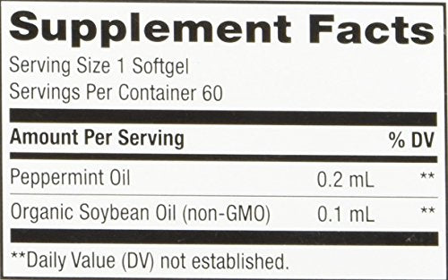 Nature's Way Pepogest - étiquette indiquant sans colorants et sans arômes artificiels