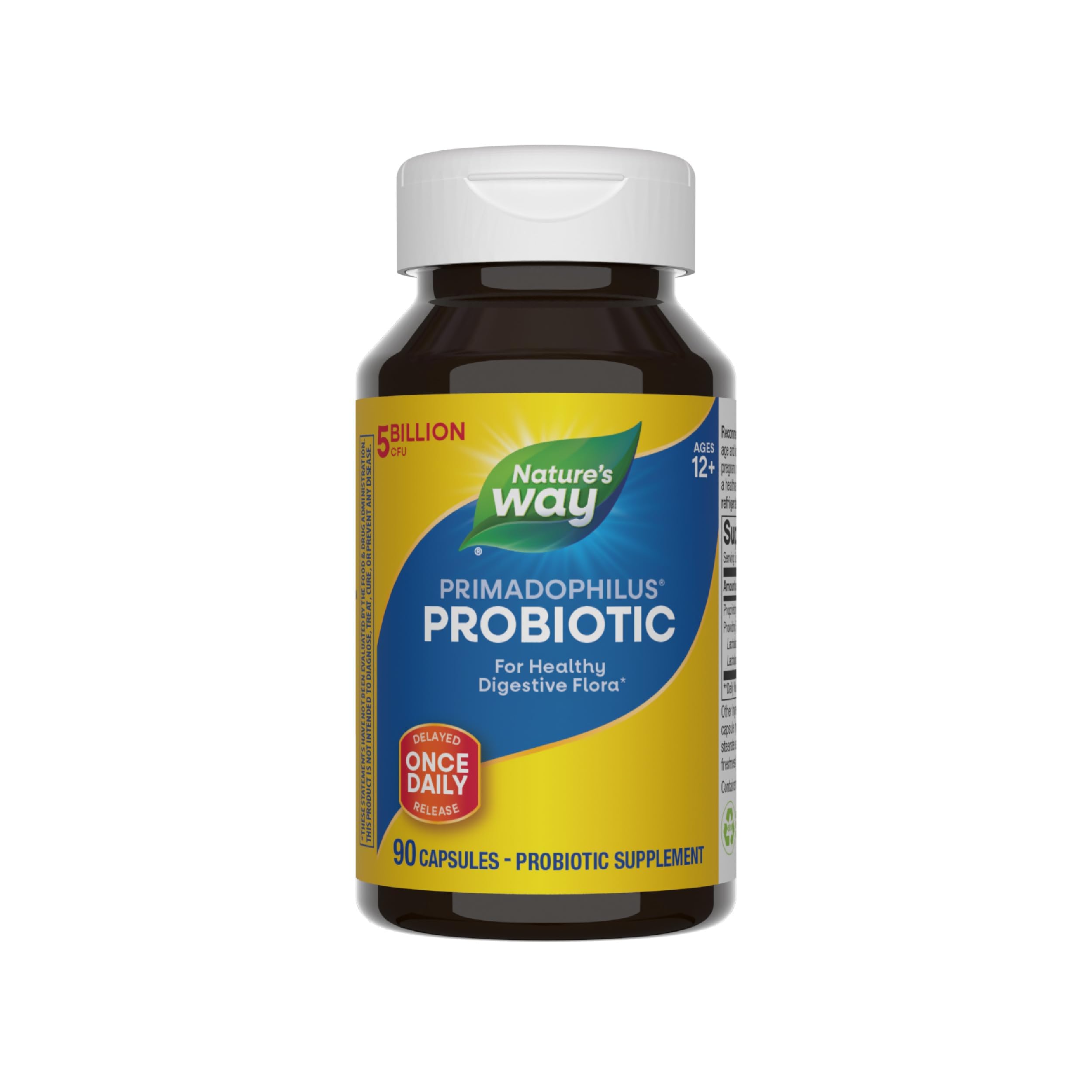 Nature's Way Primadophilus – capsules 5 milliards CFU pour l'équilibre digestif potentiel.