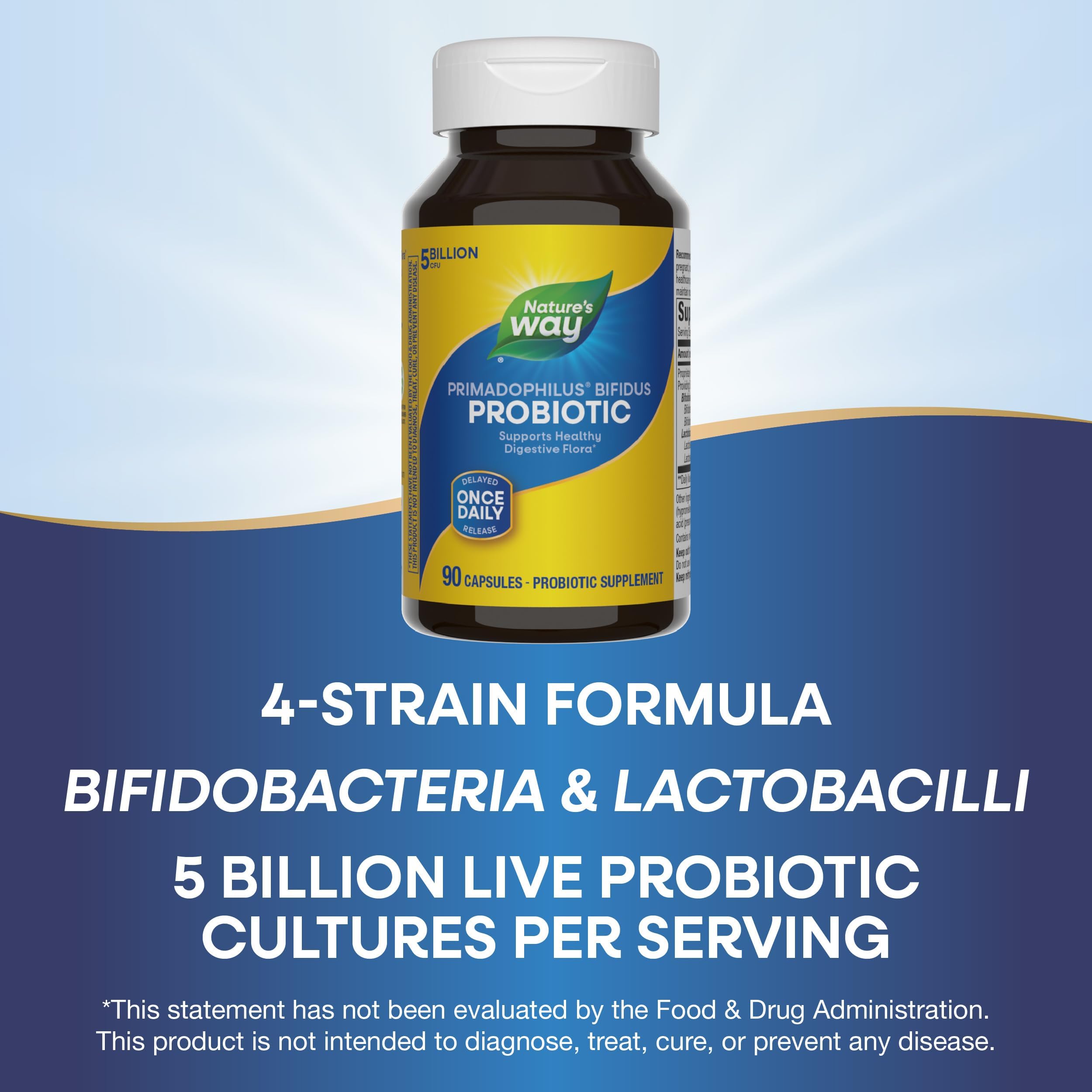 Nature's Way Primadophilus Bifidus - emballage recyclé, choix écoresponsable pour votre routine.