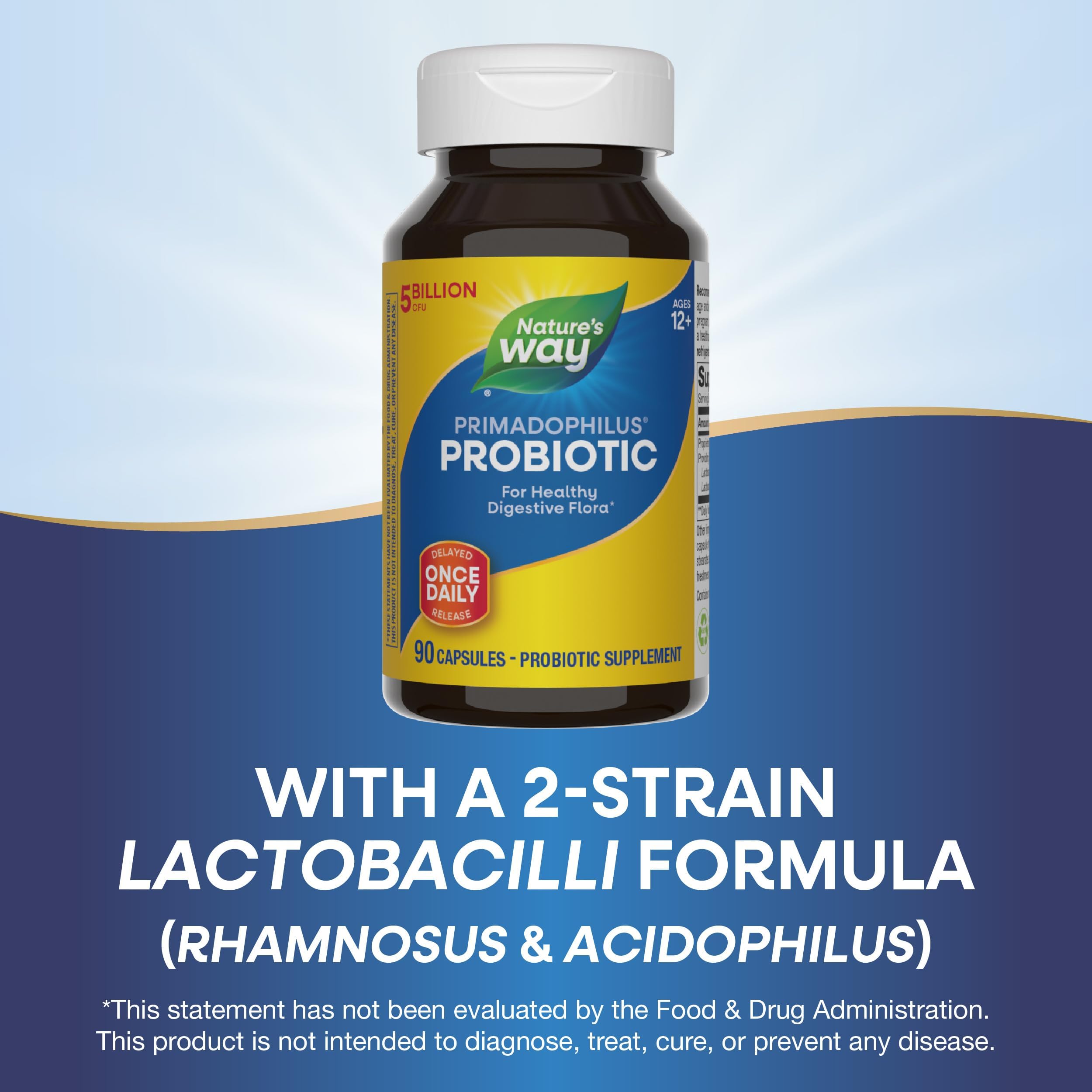 Nature's Way Primadophilus – fiche produit rassurante sur la traçabilité des ingrédients.
