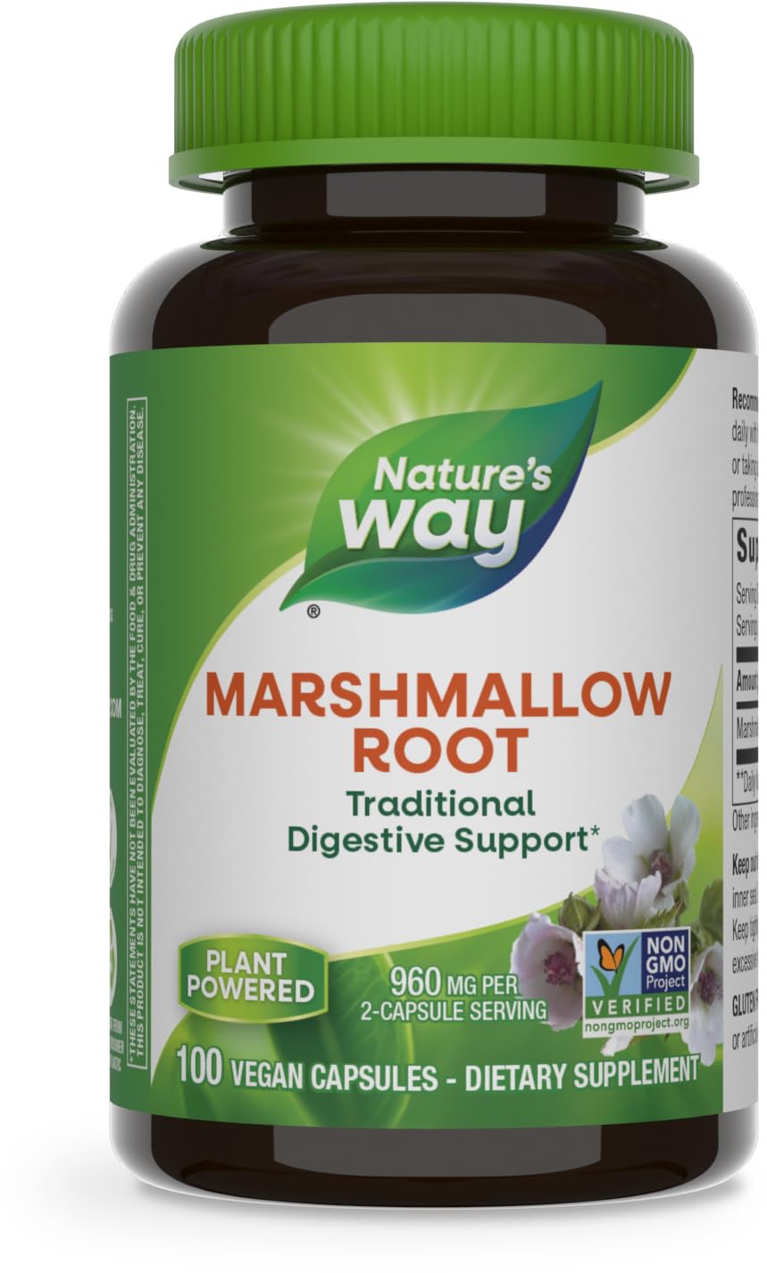 Nature's Way racine guimauve – bouteille visible, soutien digestif traditionnel