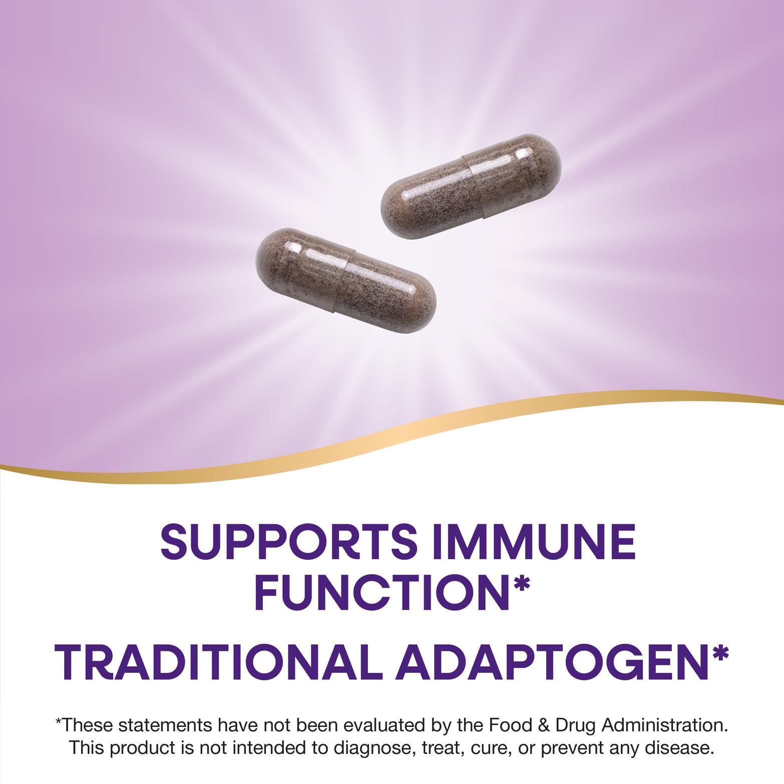 Capsules Nature's Way Reishi sans gluten, adaptées à un mode de vie végan.
