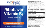 Nature's Way Riboflavin, comprimé vegan, aide à convertir les aliments en énergie.