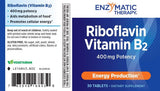 Nature's Way Riboflavin, prise quotidienne facile, vegan et sans gluten.