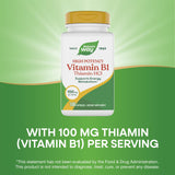 Symbole sans gluten sur l'emballage Nature's Way Vitamine B1.