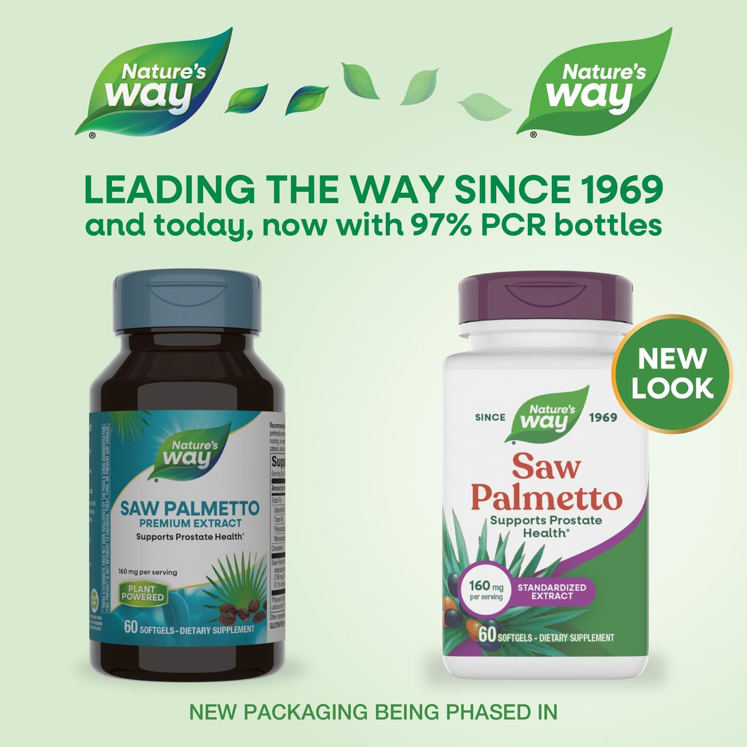 Nature's Way Saw Palmetto: étiquette affichant le produit et les caractéristiques