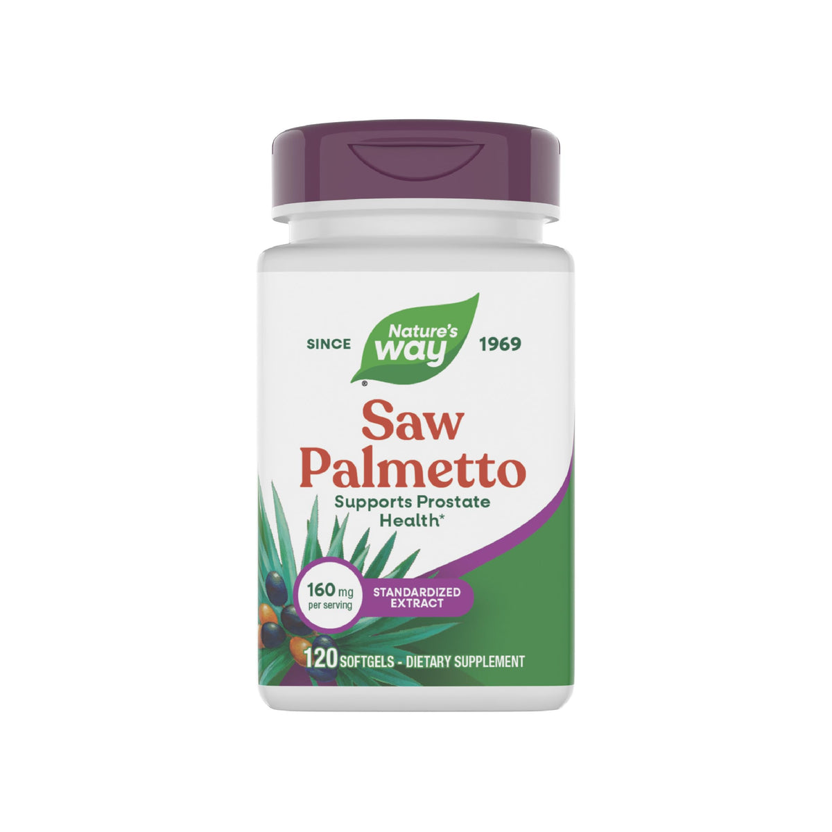 Nature's Way Saw Palmetto extrait flacon – prêt pour une routine de bien-être masculin