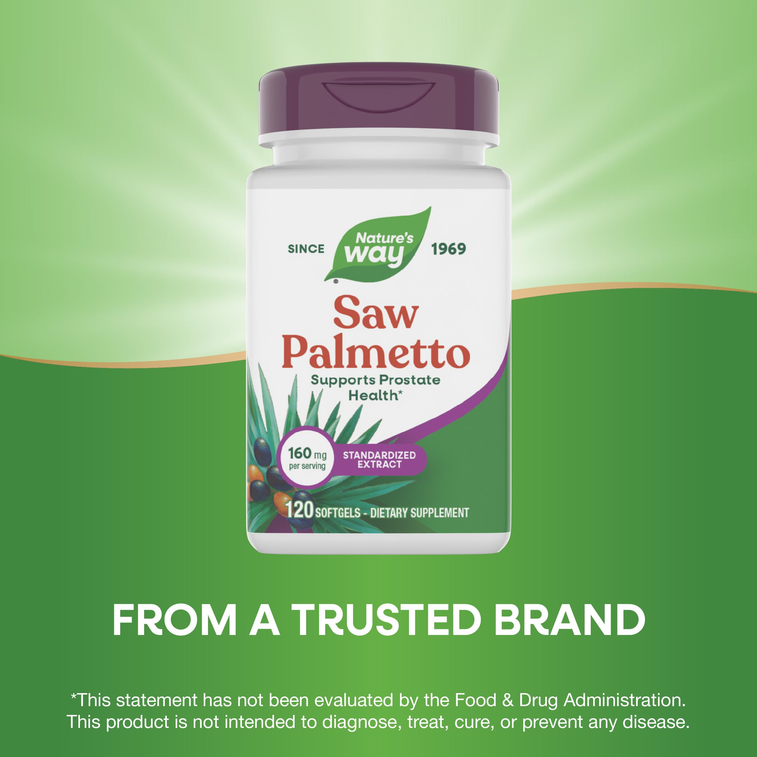 Nature's Way Saw Palmetto gelule molle – gélules faciles à avaler