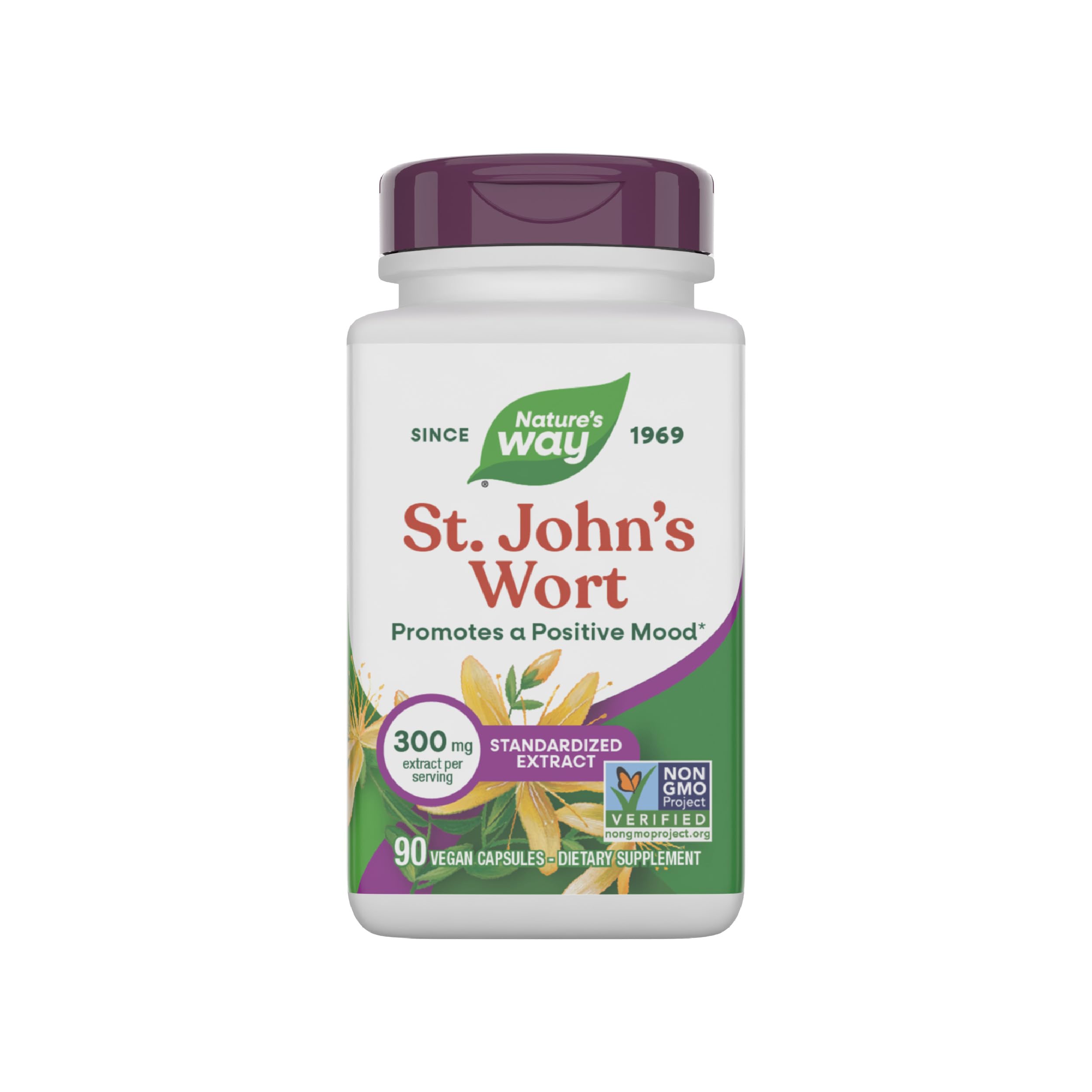Flacon Nature's Way St. John’s Wort, extrait premium soutenant l’humeur potentielle