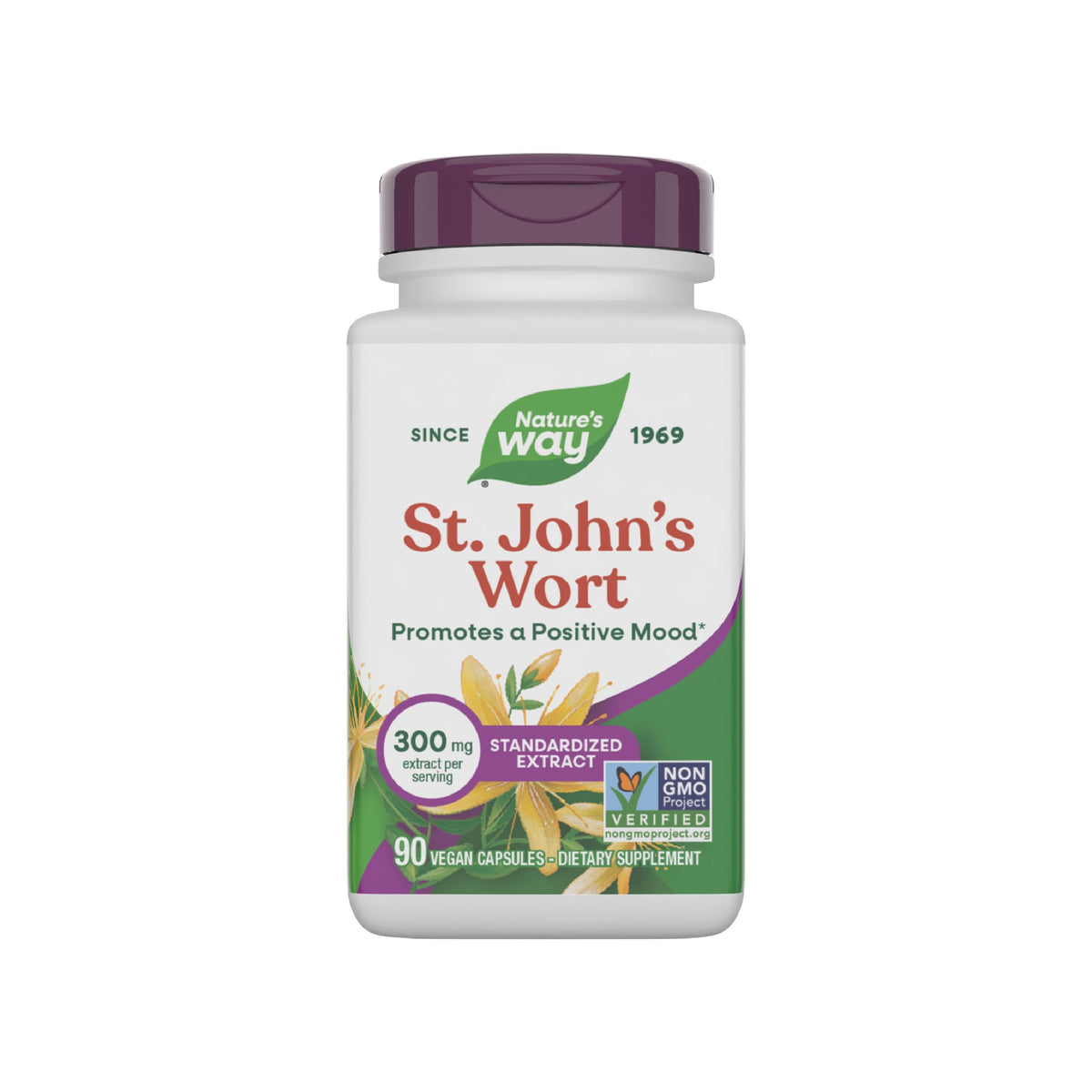 Flacon Nature's Way St. John’s Wort, extrait premium soutenant l’humeur potentielle