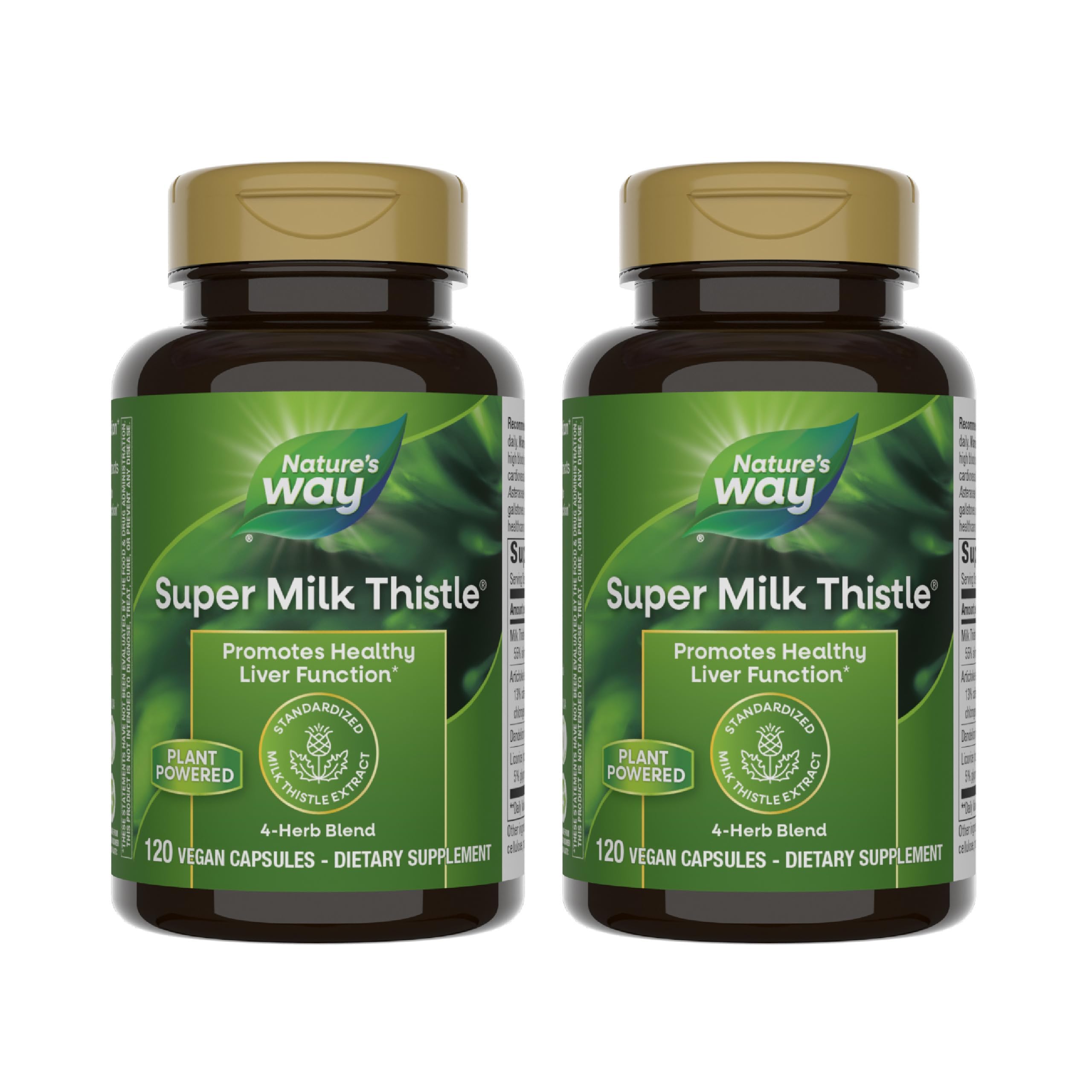 Nature's Way Super Milk Thistle – bouteille de capsules, usage quotidien pratique