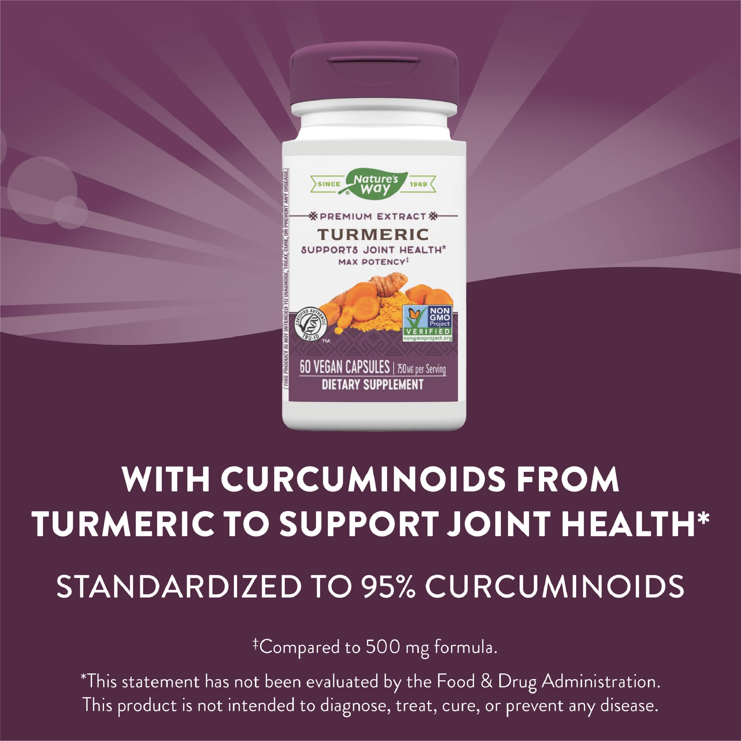 Nature's Way Turmeric Max Potency - emballage extérieur clair et attrayant