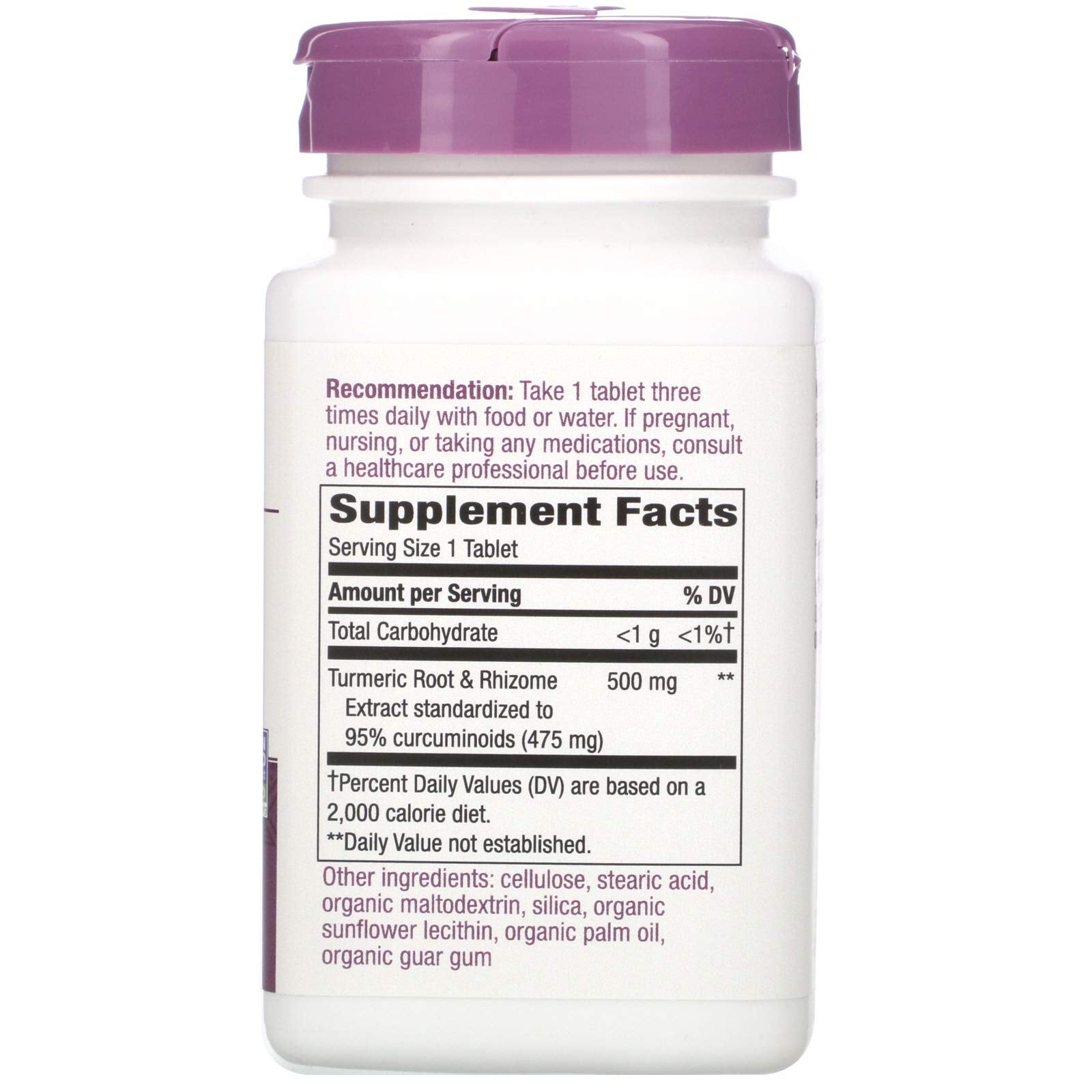 Nature's Way Turmeric Premium Extract – comprimés, utilisation quotidienne potentielle pour le confort des articulations.
