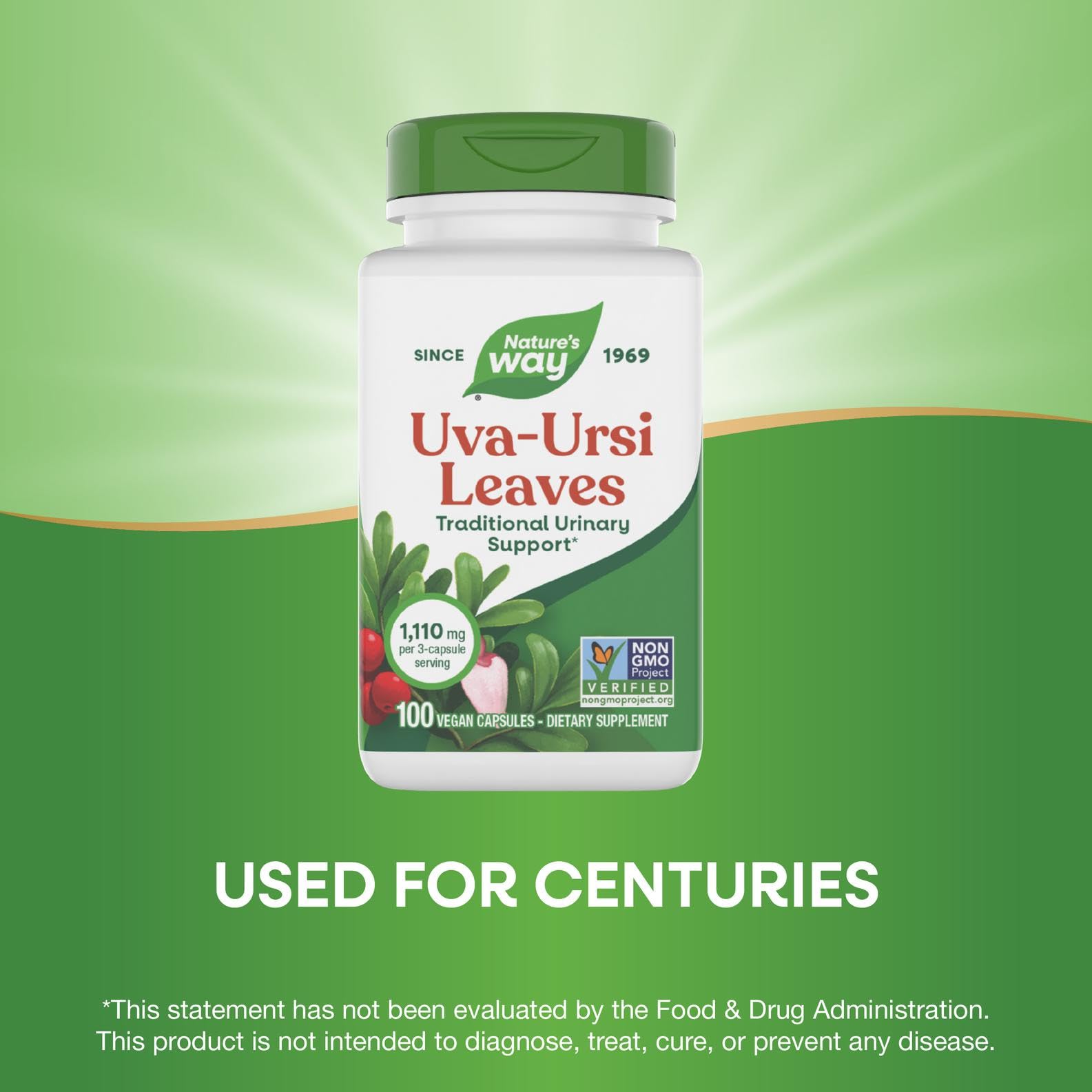 Nature's Way Uva Ursi étiquette et emballage pour la traçabilité.