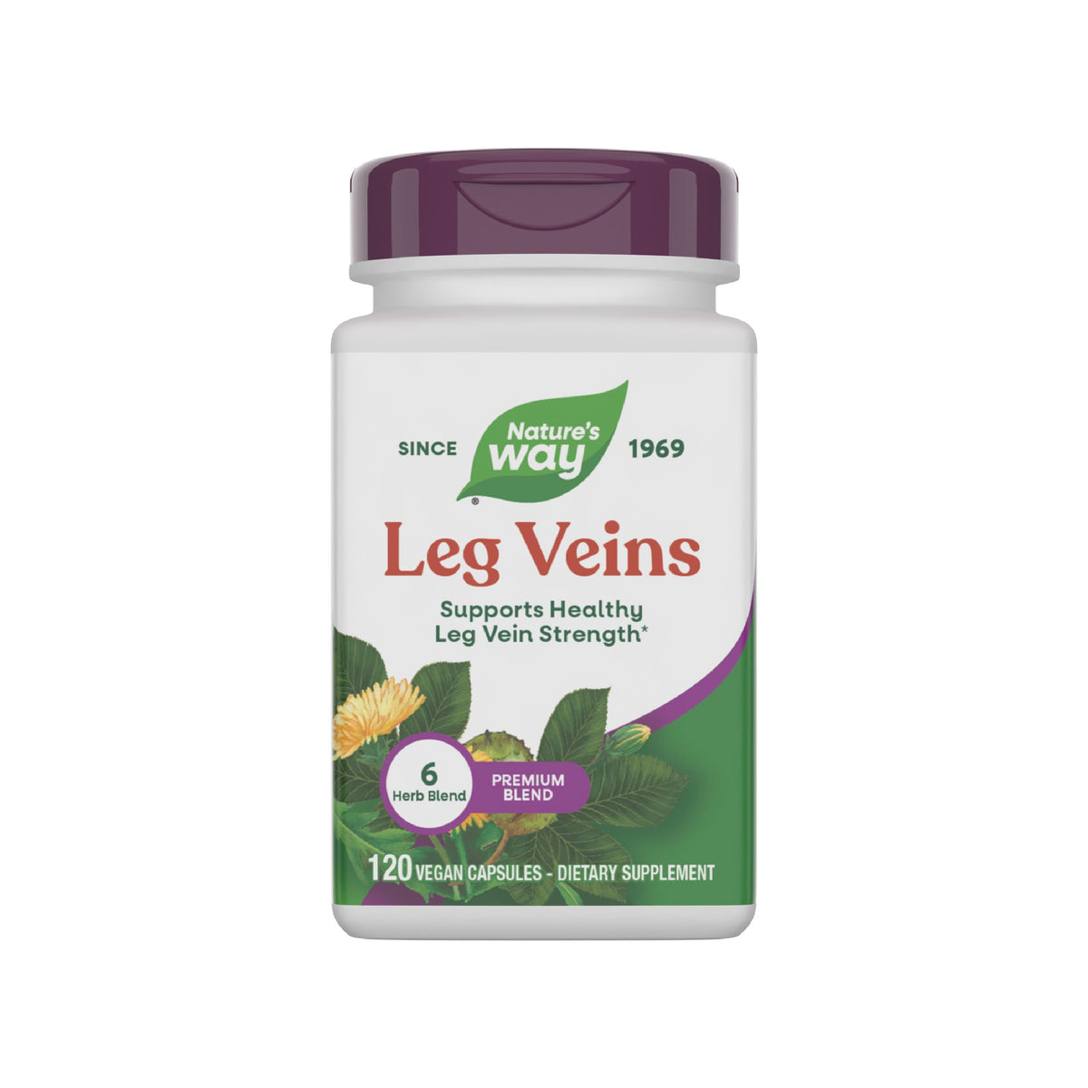Nature's Way Veines des Jambes – bouteille illustrant le soutien des veines des jambes après longue journée