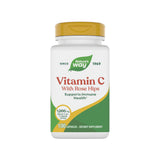 Nature's Way vitamine C avec baies d'églantier en bouteille, soutien immunitaire potentiel.