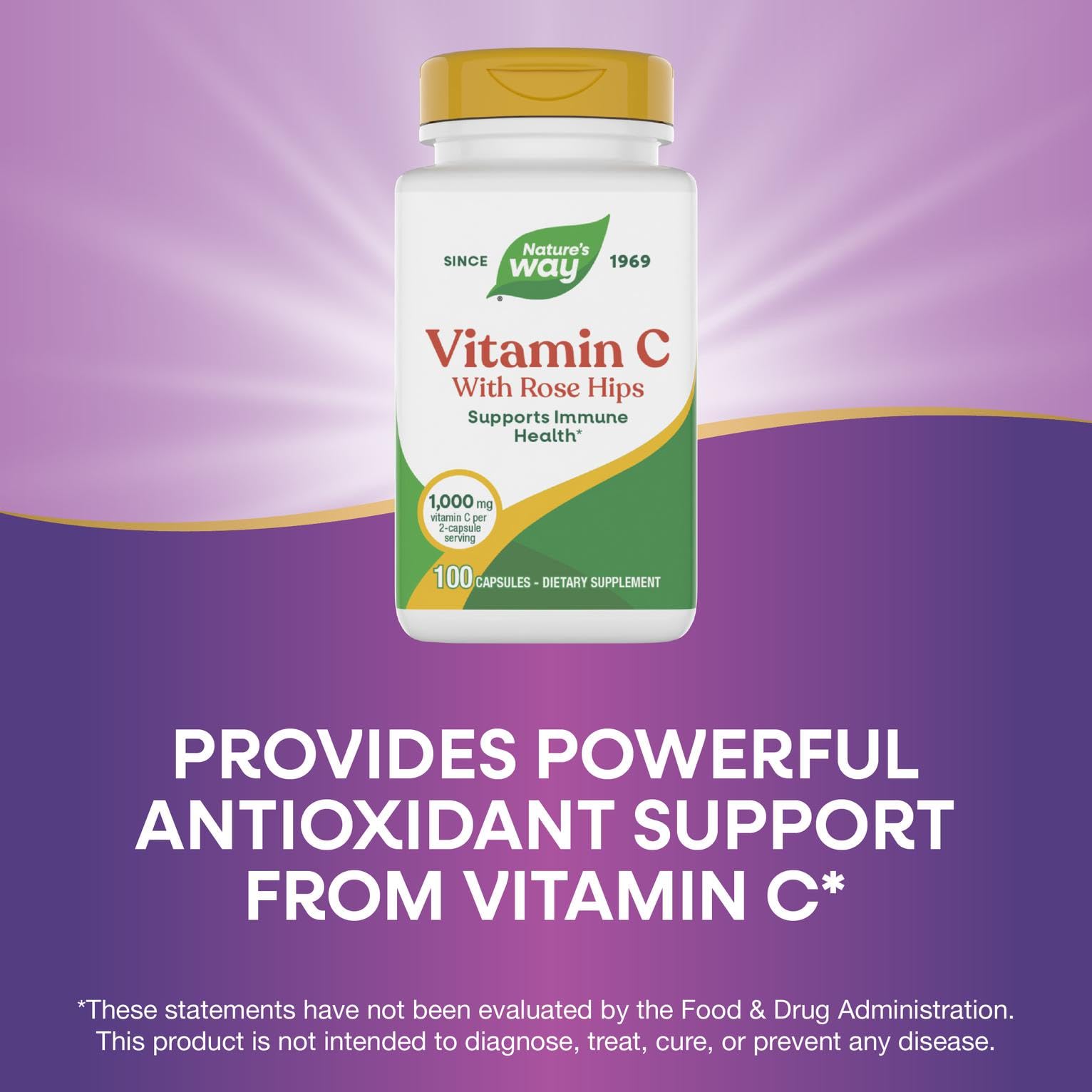 Bouteille Nature's Way sans gluten, formulation adaptée.