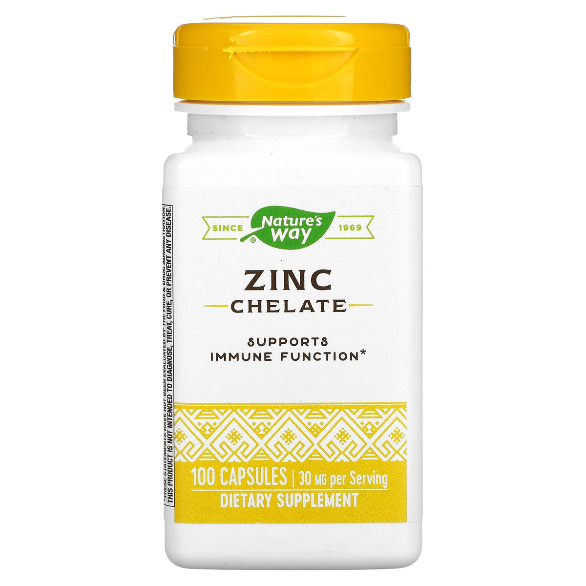 Askshy Nature's Way Zinc Chelate 30 mg – gélules faciles à avaler pour l'apport quotidien.