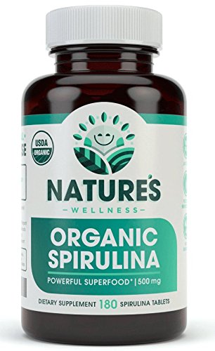 Natures Wellness Spiruline tablettes 3000 mg, apport protéiné quotidien.