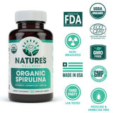 Tablettes spiruline 500 mg Natures Wellness, faciles à avaler.