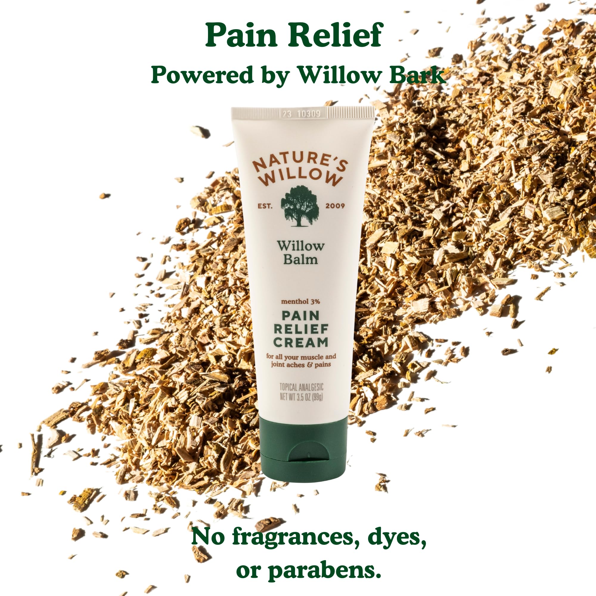Nature's Willow crème-appliquee glisse facilement sur les articulations.
