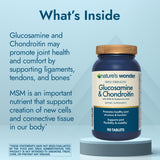 Nature's Wonder – Composition glucosamine chondroïtine MSM et acide hyaluronique.