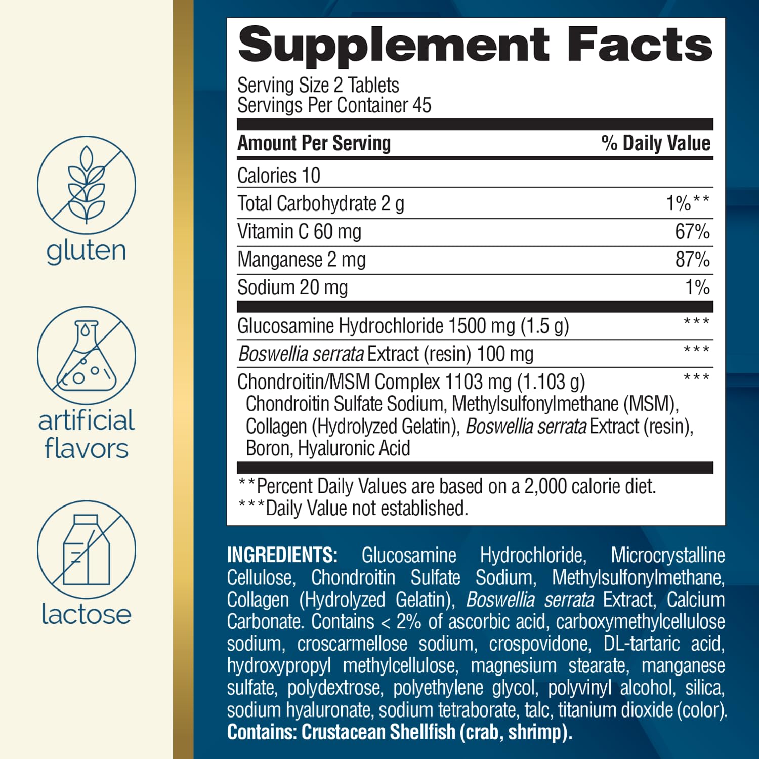 Nature's Wonder – Formule sans gluten et sans lactose.