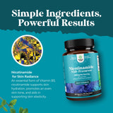 capsules Niacinamide 500 mg et eau, prise quotidienne pratique