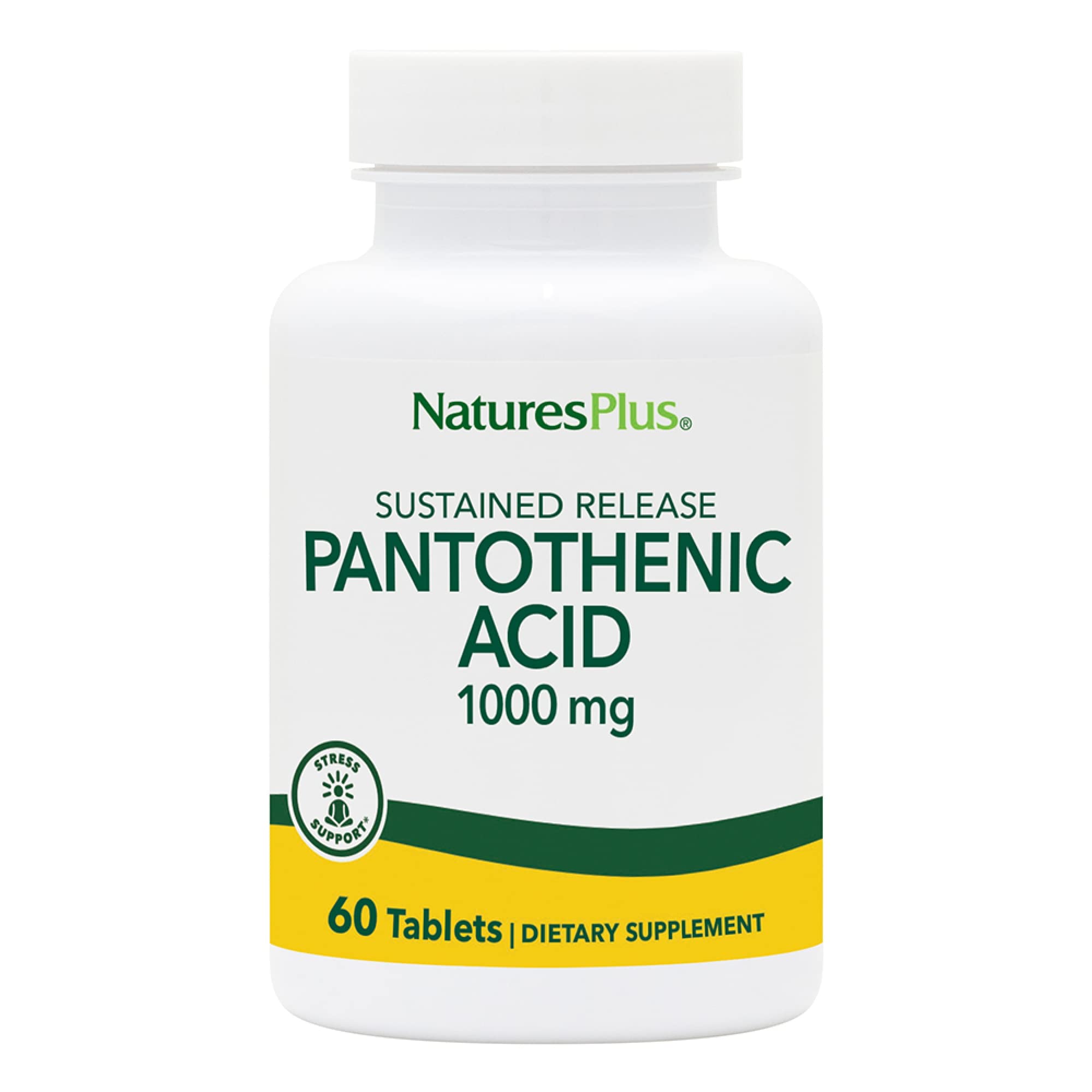 NaturesPlus Acide pantothénique, flacon, soutien du métabolisme