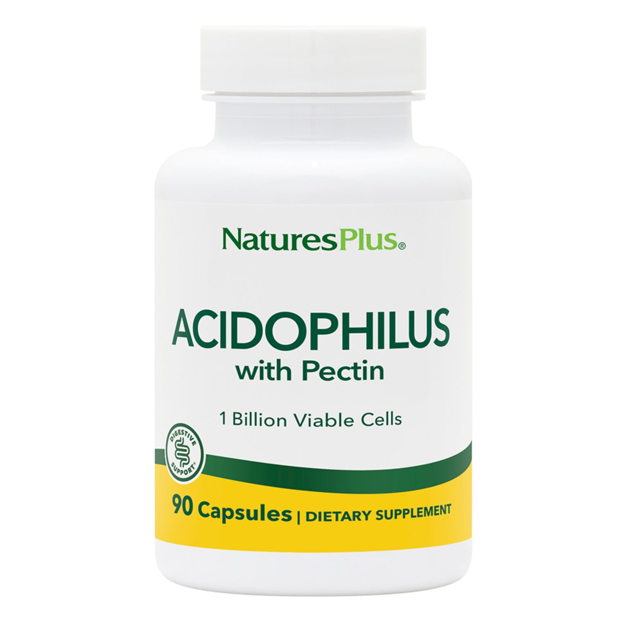 NaturesPlus Acidophilus avec pectine – capsules faciles à prendre pour une digestion équilibrée