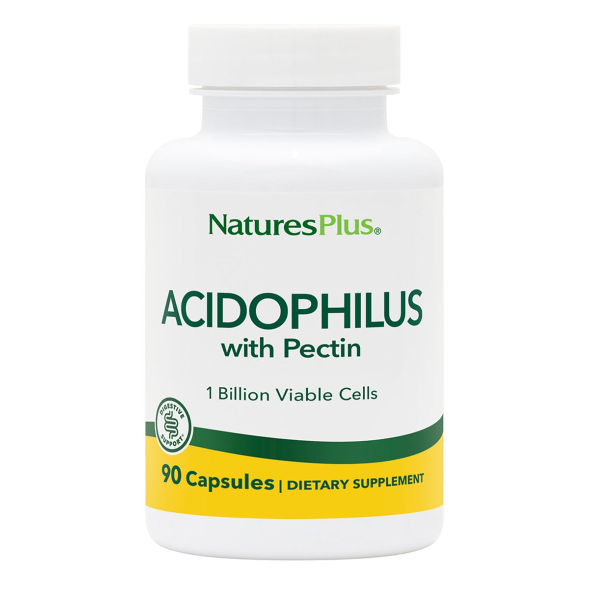 NaturesPlus Acidophilus avec pectine – capsules faciles à prendre pour une digestion équilibrée