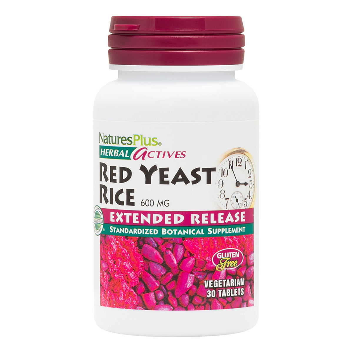 NaturesPlus Actifs végétaux Riz rouge de levure – tablettes standardisées pour absorption soutenue