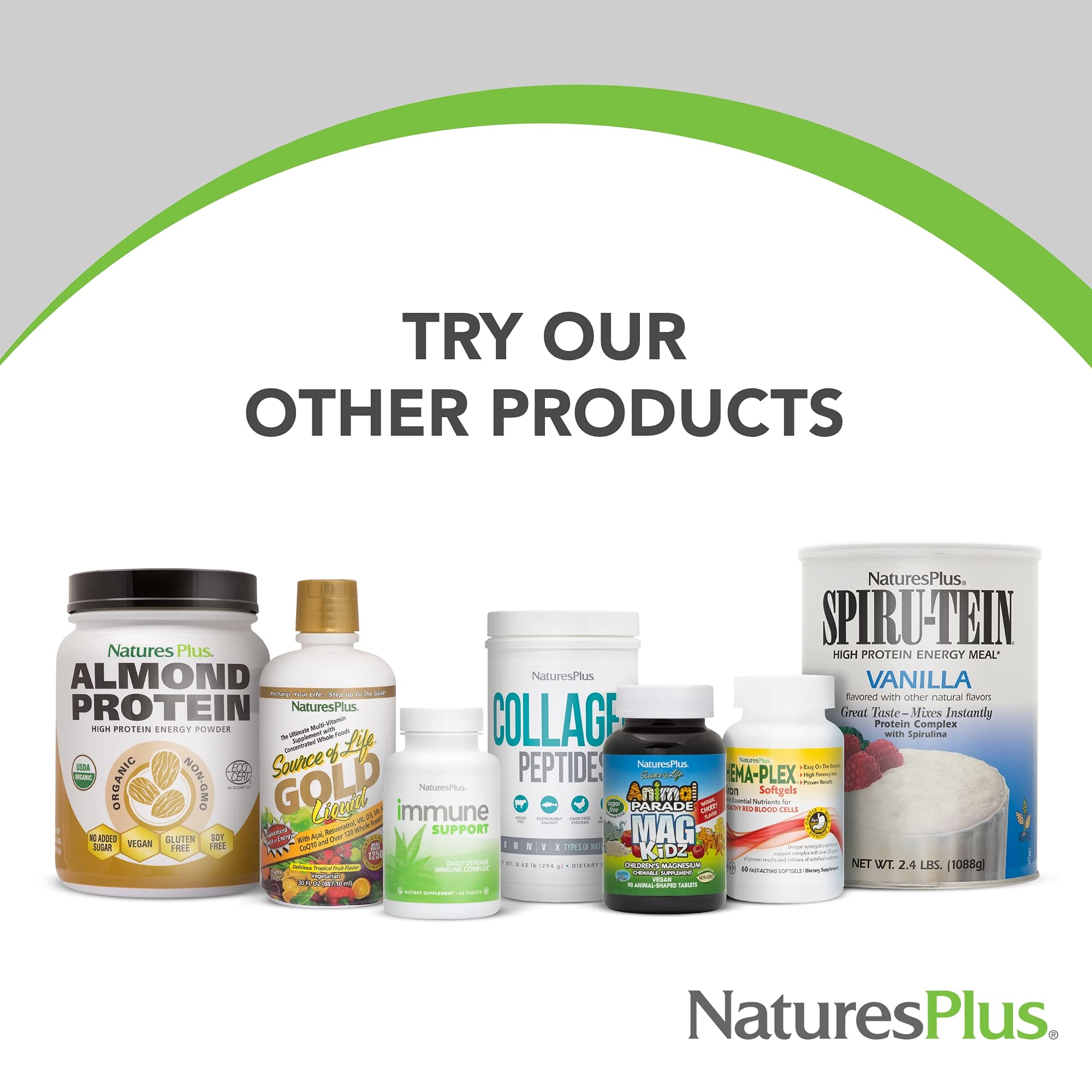 NaturesPlus AgeLoss certifications CGMP et NSF visibles sur l'emballage.