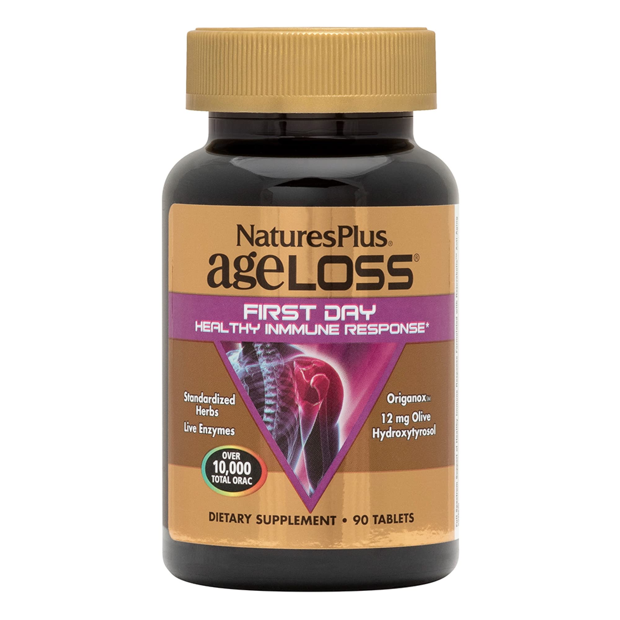 NaturesPlus AgeLoss – bouteille-90-tablettes, soutien potentiel au quotidien.