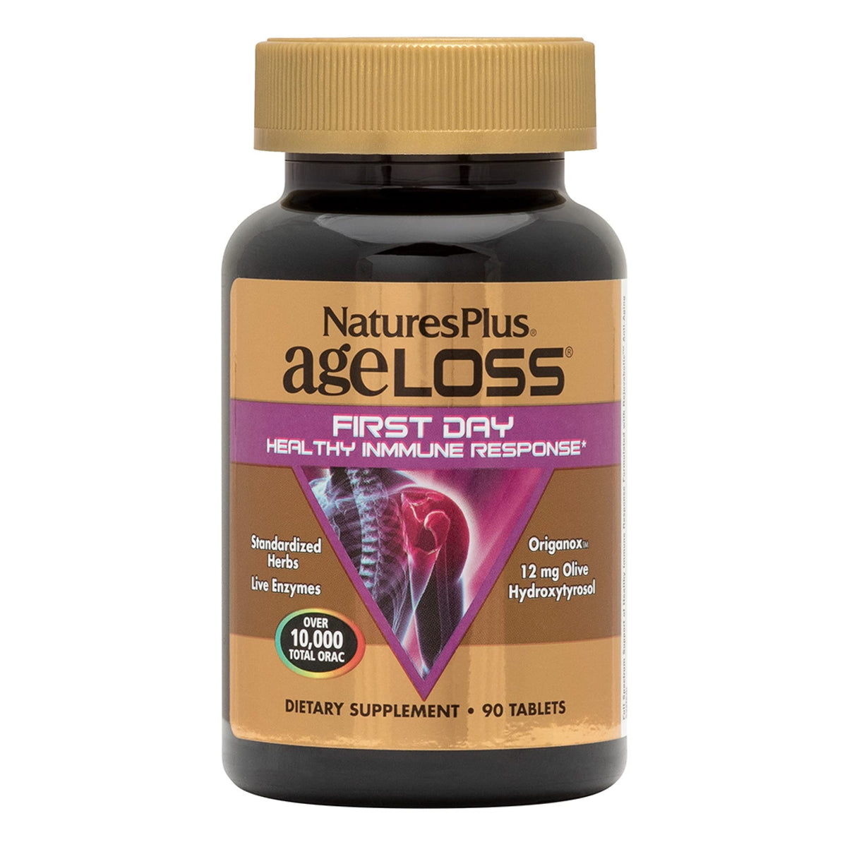 NaturesPlus AgeLoss – bouteille-90-tablettes, soutien potentiel au quotidien.