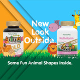 NaturesPlus Animal Parade: boite 120 gommes, dosage quotidien pratique pour les enfants.