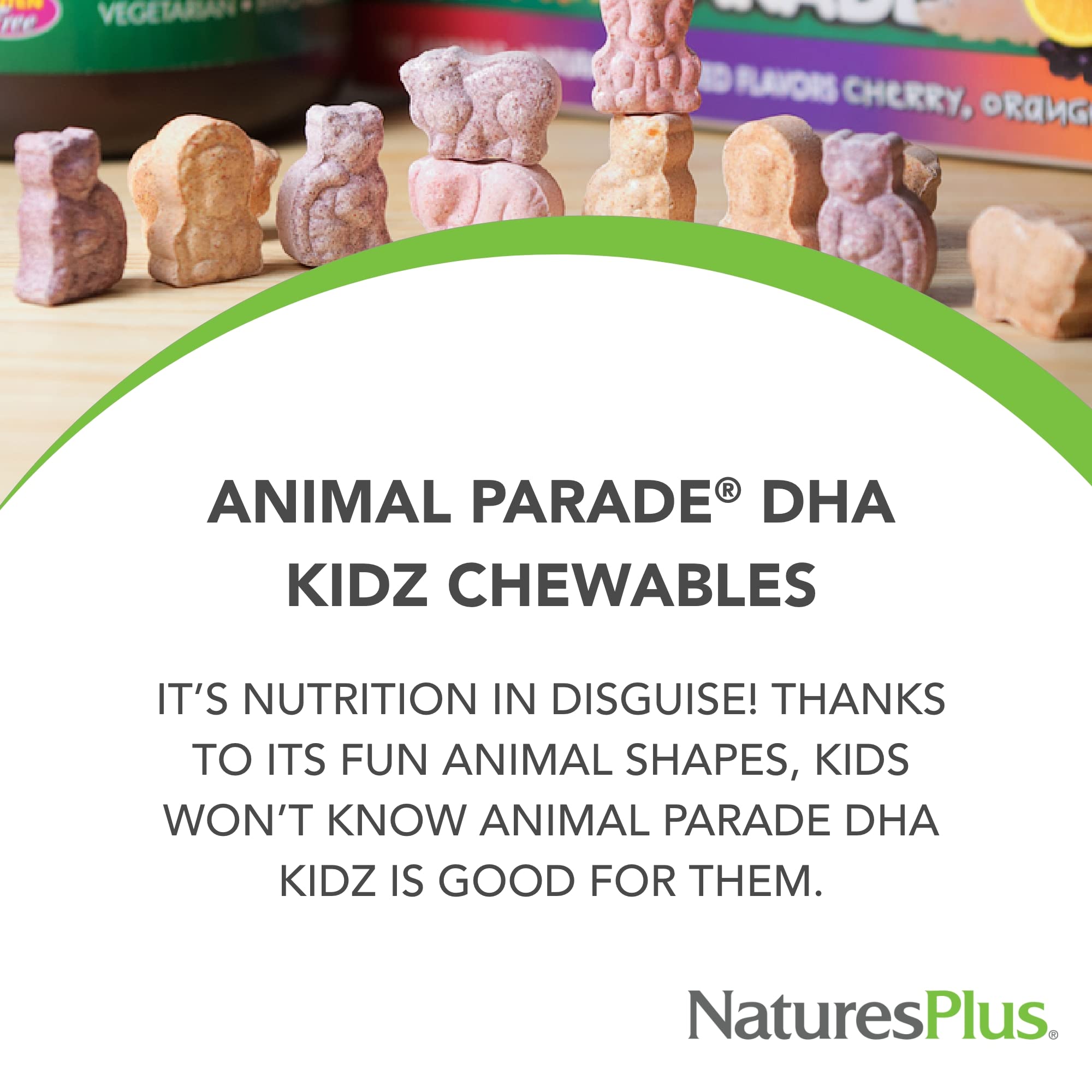 Bouteille NaturesPlus Animal Parade avec gommes pratiques pour le quotidien des enfants.