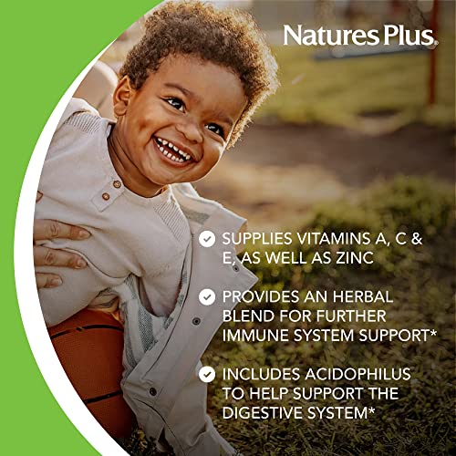 NaturesPlus Animal Parade – vitamines A, C, E et zinc avec probiotiques