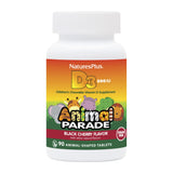 NaturesPlus Animal Parade D3 gommes enfants cerise noire, soutien osseux et goût apprécié.