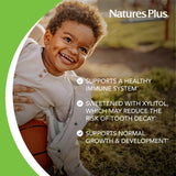 NaturesPlus Animal Parade: D3, K2 et probiotiques, soutien nutritionnel quotidien potentiel.